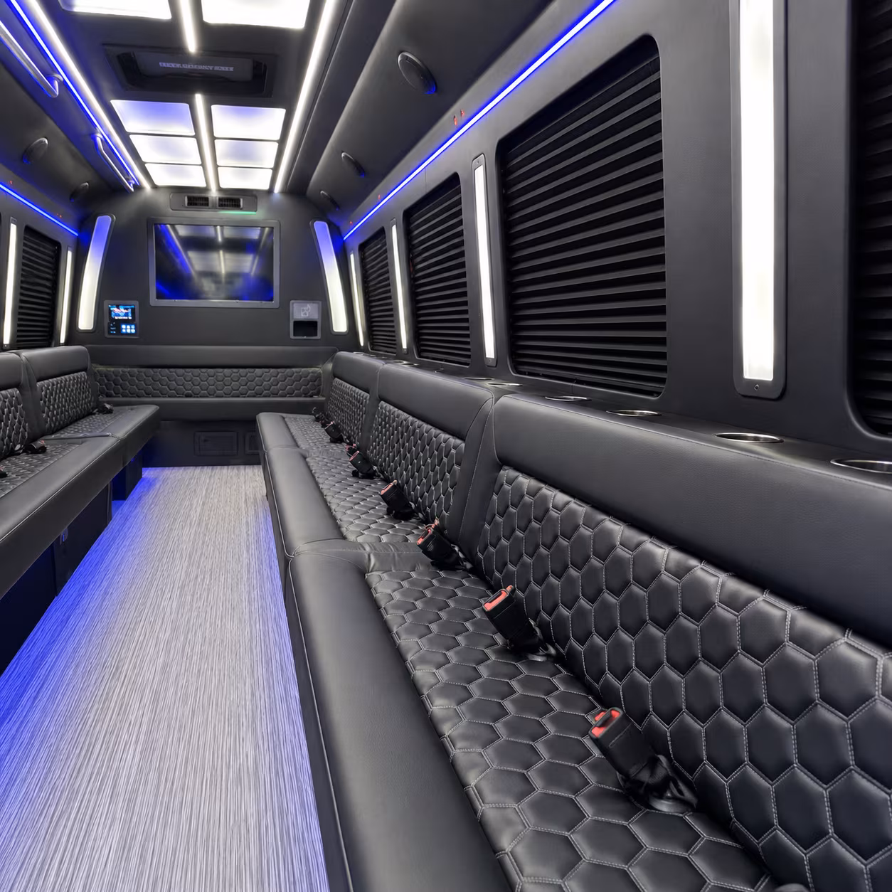 40 Passenger Party Bus Inside