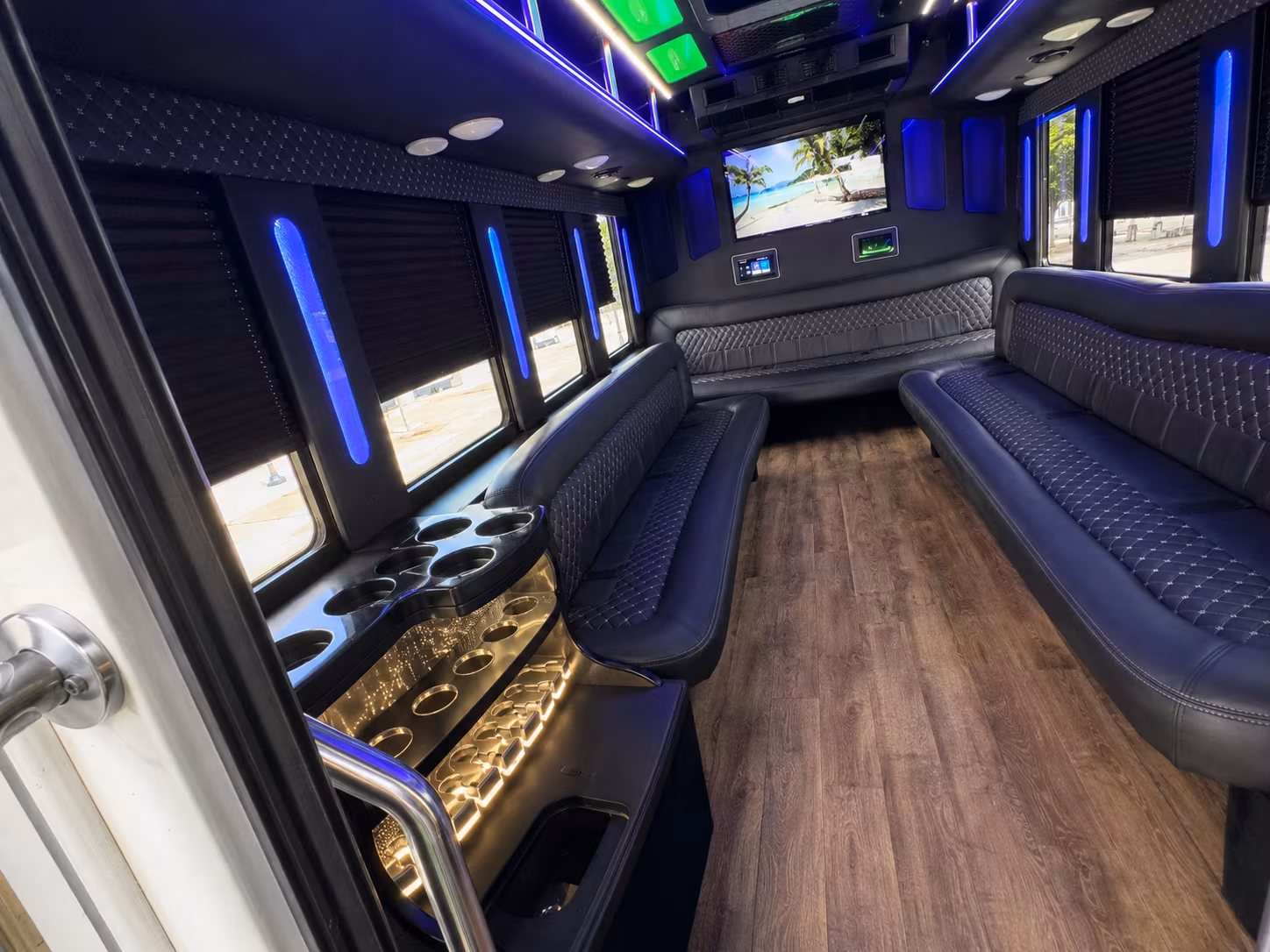 Salt Lake City Prom & Homecoming Transportation party bus exterior