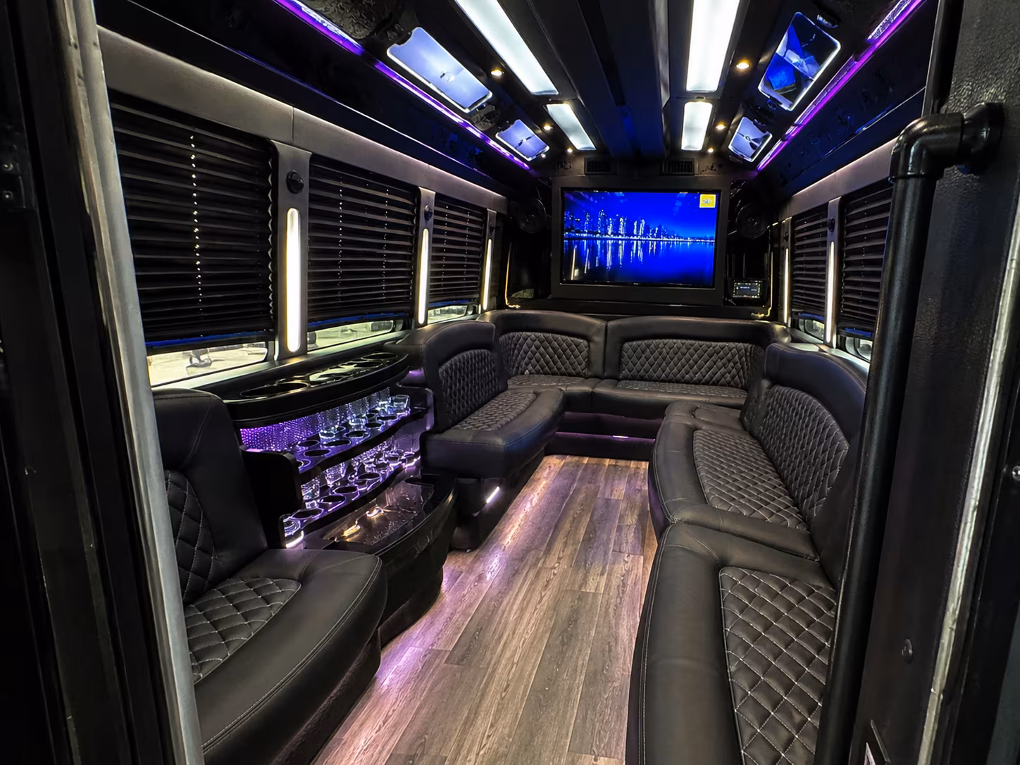 Salt Lake City Winery Tour & Pub Crawl Transportation party bus interior