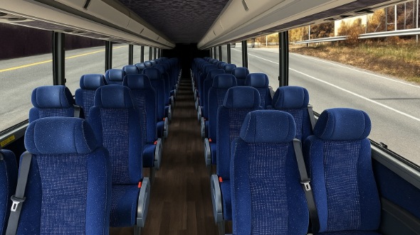 Interior of Charter Bus Company Salt Lake City's 28 Passenger Minibus in Salt Lake City