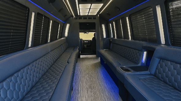 Interior of Charter Bus Company Murray's 28 Passenger Party Bus in Murray