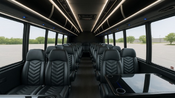 Interior of Charter Bus Company Salt Lake City's 30 Passenger Minibus in Salt Lake City