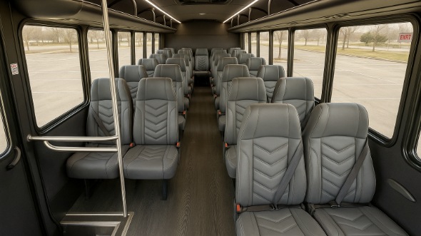 Interior of Charter Bus Company Salt Lake City's 35 Passenger Mini Bus in Salt Lake City