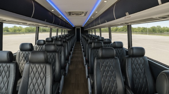 Interior of Charter Bus Company Salt Lake City's 40 Passenger Charter Bus in Salt Lake City