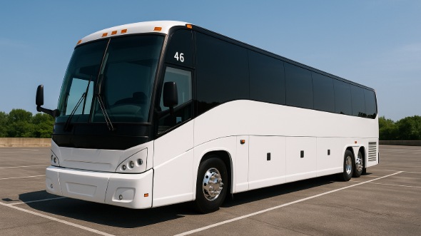 Exterior of Charter Bus Company Saratoga Springs's 40 Passenger Party Bus in Saratoga Springs