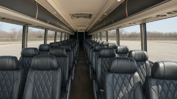 Interior of Charter Bus Company Salt Lake City's 44 Passenger Charter Bus in Salt Lake City