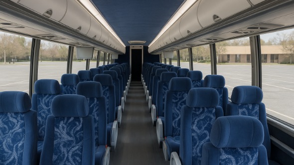 Interior of Charter Bus Company Salt Lake City's 46 Passenger Charter Bus in Salt Lake City