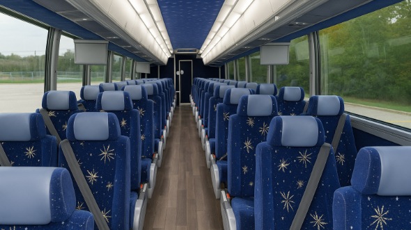 Interior of Charter Bus Company Salt Lake City's 47 Passenger Charter Bus in Salt Lake City