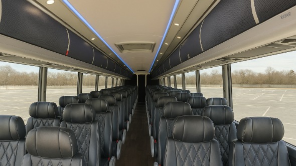 Interior of Charter Bus Company Salt Lake City's 51 Passenger Charter Bus in Salt Lake City