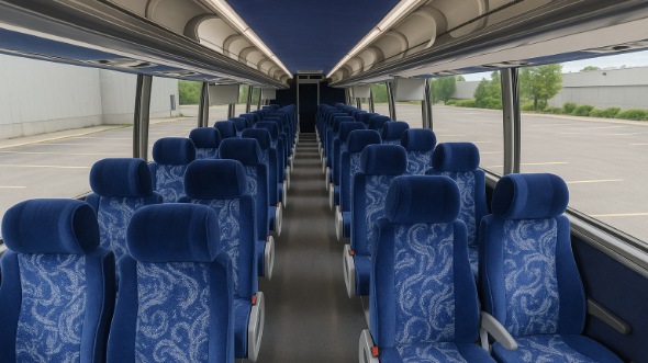 Interior of Charter Bus Company Salt Lake City's 56 Passenger Charter Bus in Salt Lake City